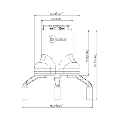 La grande pinza di presa del dito del colpo 3 con il lavoro del carico utile 15KG con Cobot ed il CNC armano un robot di 6 assi per la scelta ed il posto