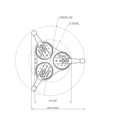 La grande pinza di presa del dito del colpo 3 con il lavoro del carico utile 15KG con Cobot ed il CNC armano un robot di 6 assi per la scelta ed il posto