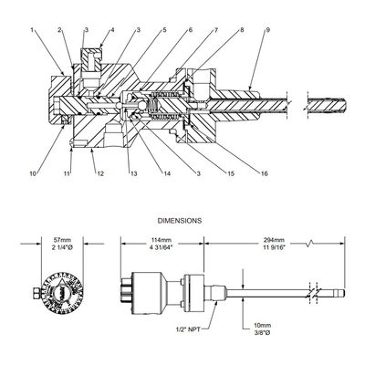 Regolatori di temperatura del modello Ht-12 Tc-700 Tsdh-700 di Kimray