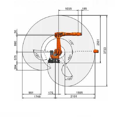 Robot industriale astuto della pinza di presa KUKA di robotica dei pallet di PA R2100 del Kr 70 del robot