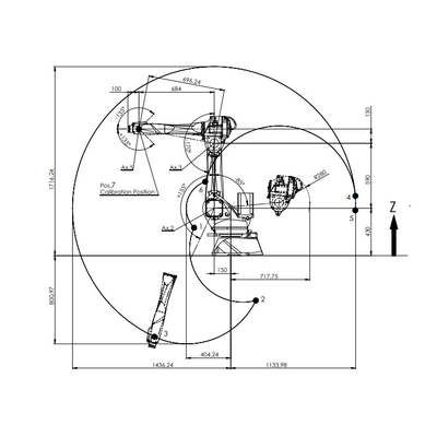 Alto manipolatore Racer-7-1.4 di portata con la portata di 1436MM come robot industriale di 6 assi per la saldatrice di ZARC