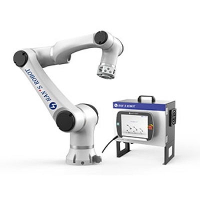 La serie scherzosa E5 Cobot di HAN come lavoro della macchina del posto e della scelta con il carico utile 5kg del robot del AGV con l'asse 6