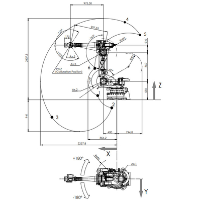 Manipolatore NJ-60-2.2 con il carico utile 60KG come braccio del robot di 6 assi per l'attrezzatura di maneggio del materiale