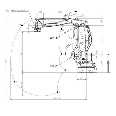 Braccio del robot del carico utile di COMAU PAL-260-3.1 260KG per il trattamento e trasportare