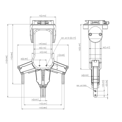 Lavoro della pinza di presa della mano del dito della pinza di presa RG2 due del robot di ONrobot per la pinza di presa elettrica del cobot di UR