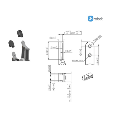 Lavoro della pinza di presa della mano del dito della pinza di presa RG2 due del robot di ONrobot per la pinza di presa elettrica del cobot di UR