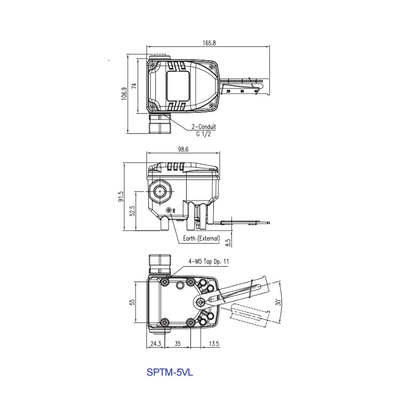 Parti pneumatiche elettriche astute del trasmettitore di posizione della valvola di regolazione di SPTM-5V