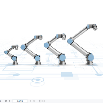 Braccio robot industriale di Ur3 Cobot con il sistema visivo di Cognex della pinza di presa RG6