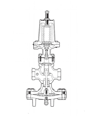 Pilota Operated Pressure Regulator 25P 4&quot; del ghisa