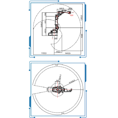 Braccio cinese del robot di asse della saldatura di MIG 6 con Ehave CM350AR GBSCN