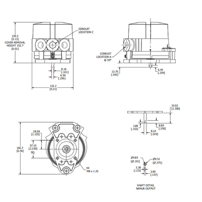 La posizione rotatoria di Westlock del commutatore di limite della valvola di Fisher EZ controlla 2200 serie