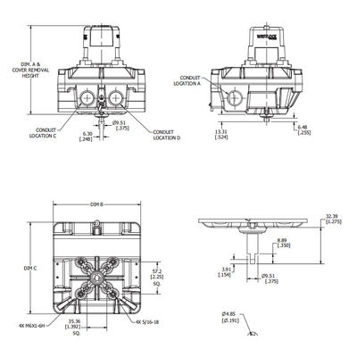 La posizione rotatoria di Westlock del commutatore di limite della valvola di Fisher EZ controlla 2200 serie