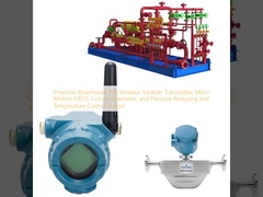Emerson Rosemount 705 Trasmettitore totale wireless, Micro Motion F025S Coriolis flowmeter e Stazione di controllo della pressione e della temperatura